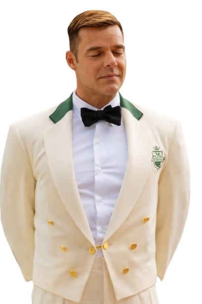 Ricky Martin Palm Royale White Crop Blazer - Image 3